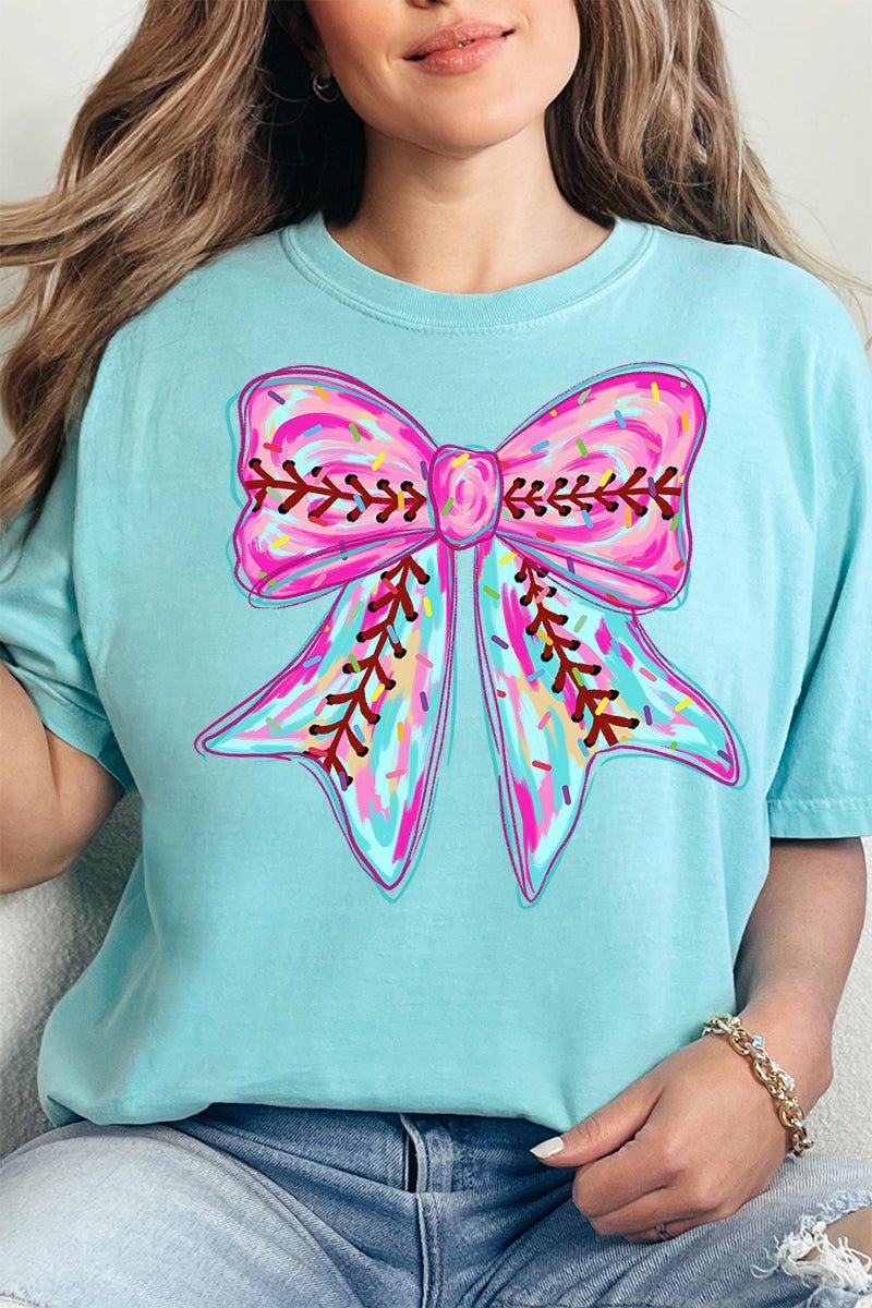 Drippy Ball Bow Comfort Colors Adult Ring - Spun Cotton Tee - Wholesale Accessory Market