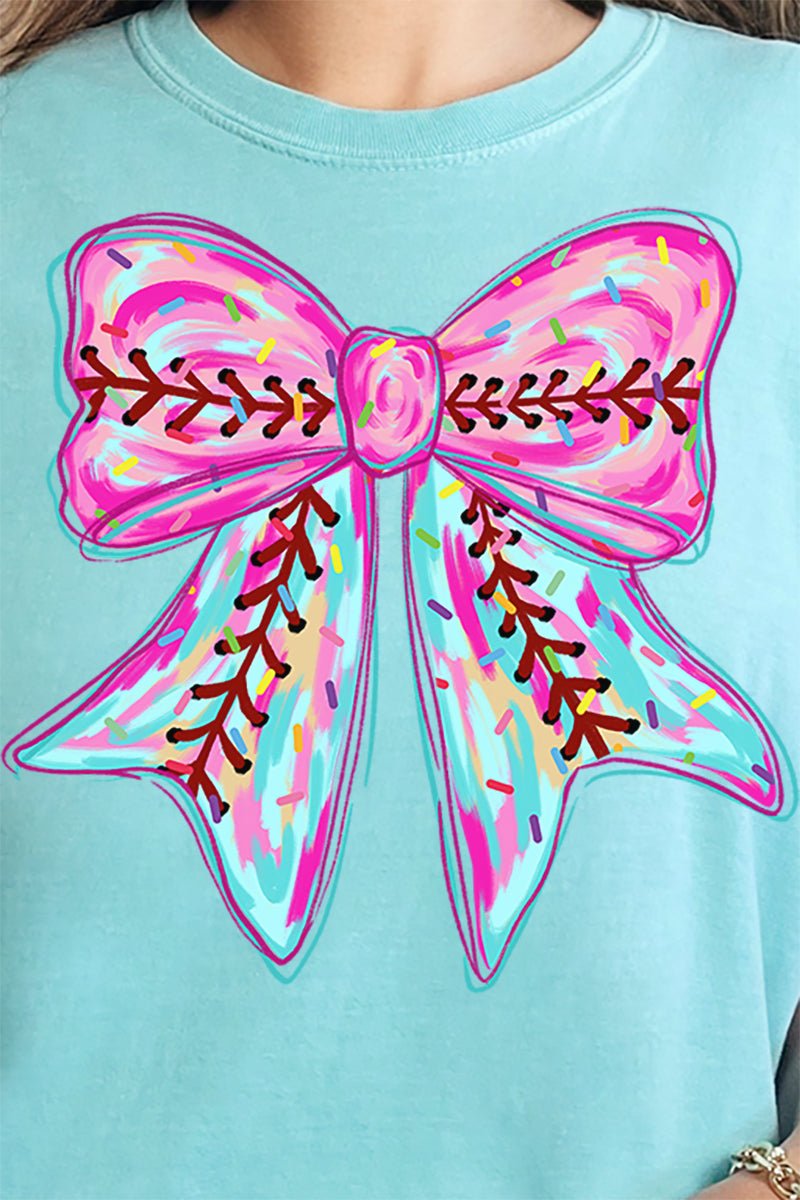 Drippy Ball Bow Comfort Colors Adult Ring - Spun Cotton Tee - Wholesale Accessory Market