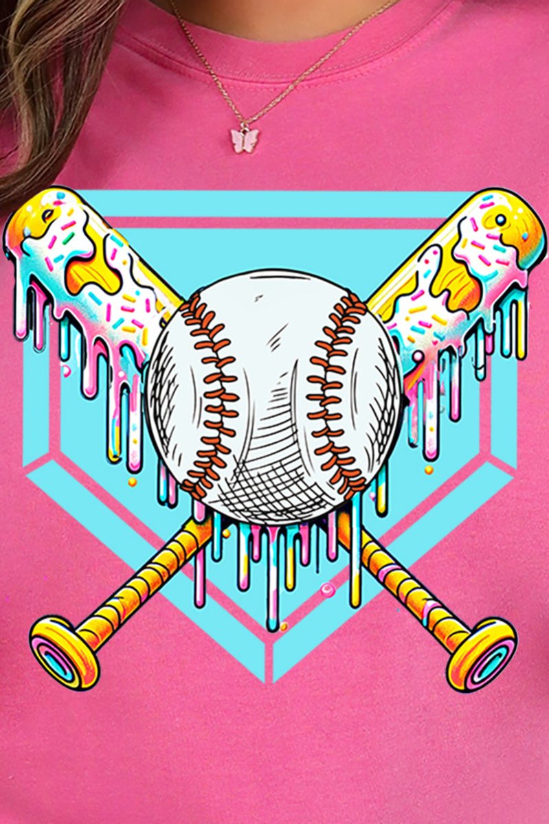 Drippy Baseball Home Plate Comfort Colors Adult Ring - Spun Cotton Tee - Wholesale Accessory Market