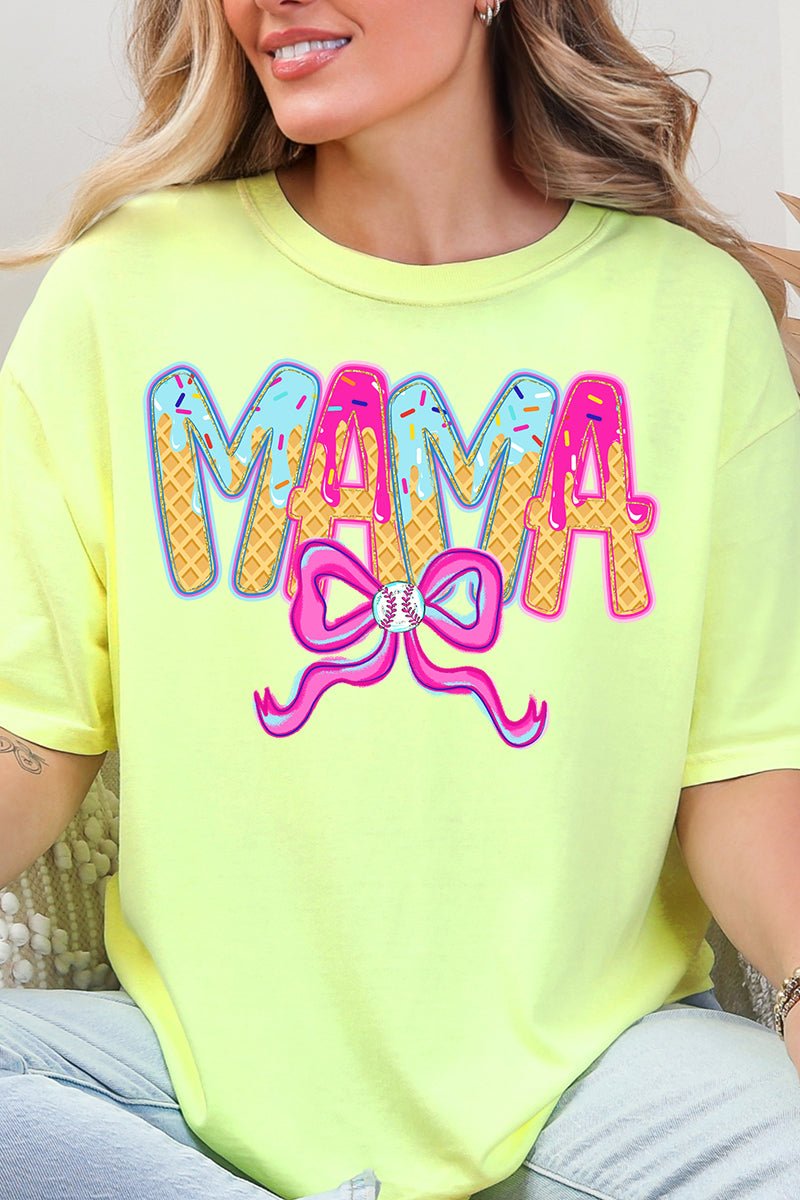 Drippy Baseball Mama Comfort Colors Adult Ring - Spun Cotton Tee - Wholesale Accessory Market