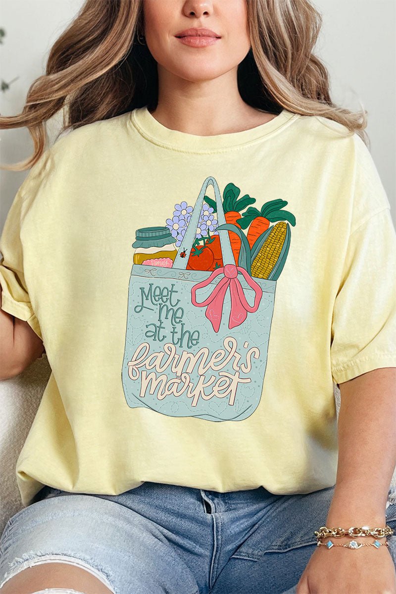 Farmer's Market Girly Comfort Colors Adult Ring - Spun Cotton Tee - Wholesale Accessory Market