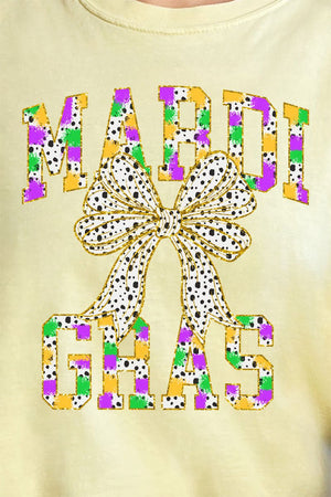 Glitzy Brushed Mardi Gras Comfort Colors Adult Ring - Spun Cotton Tee - Wholesale Accessory Market
