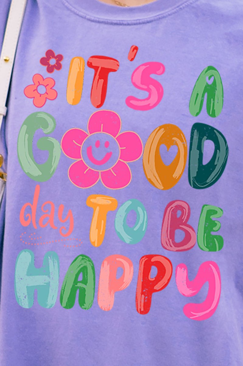 Good Day To Be Happy Comfort Colors Adult Ring - Spun Cotton Tee - Wholesale Accessory Market