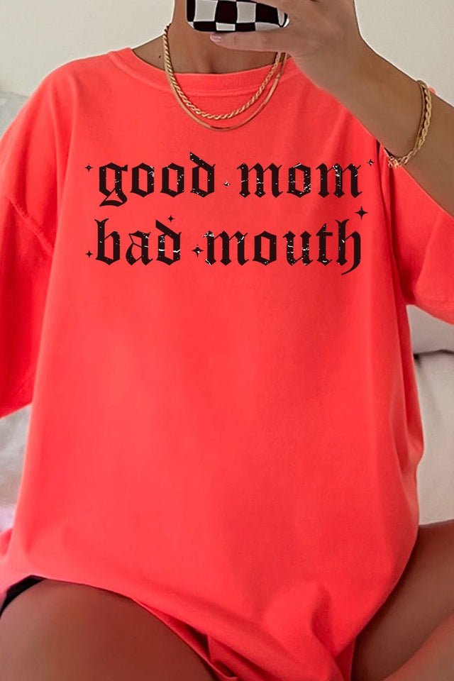 Good Mom, Bad Mouth Comfort Colors Adult Ring - Spun Cotton Tee - Wholesale Accessory Market