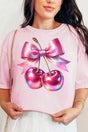 Holographic Coquette Cherries Comfort Colors Adult Ring - Spun Cotton Tee - Wholesale Accessory Market