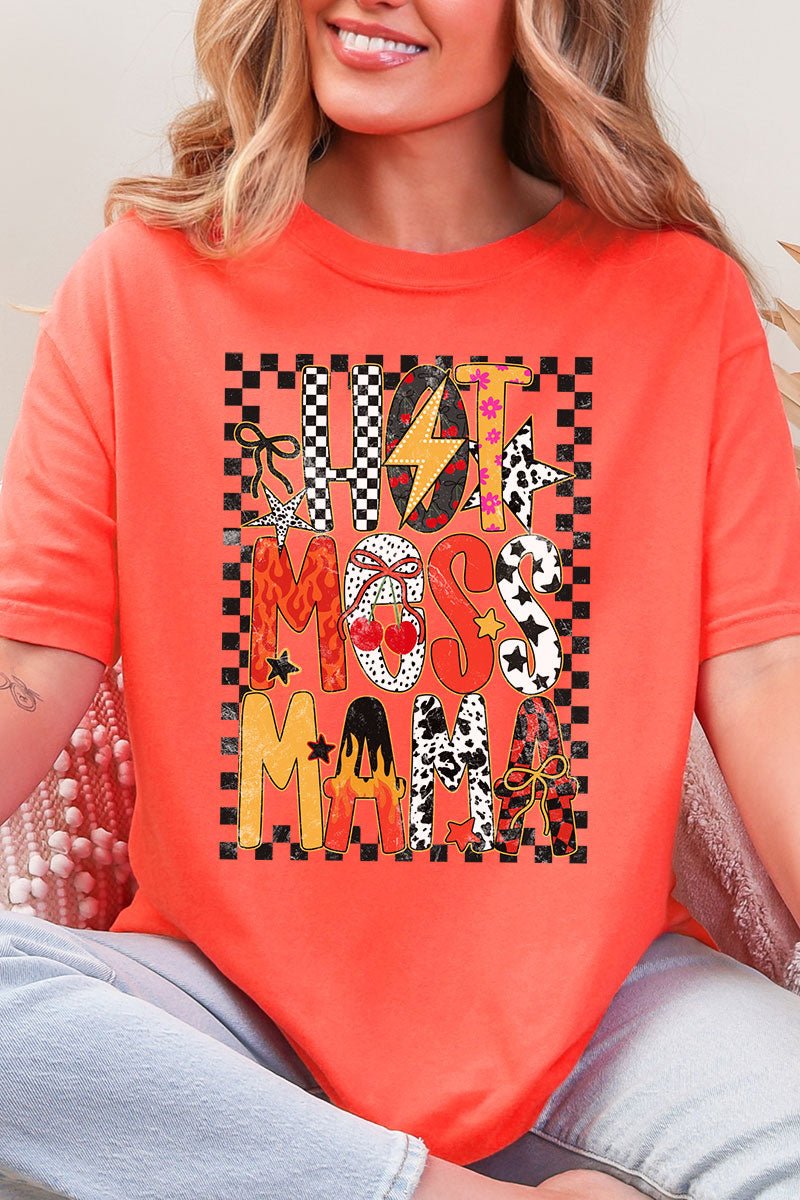 Hot Mess Mama Comfort Colors Adult Ring - Spun Cotton Tee - Wholesale Accessory Market