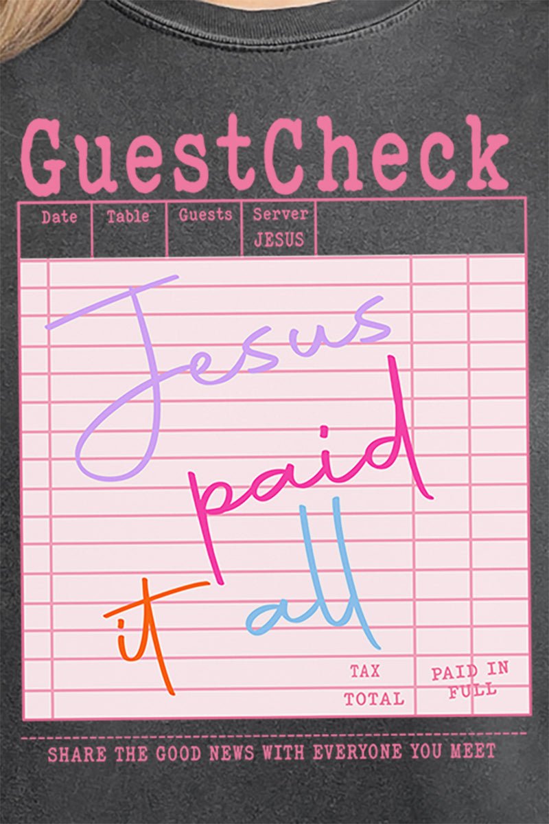 Jesus Got The Check Comfort Colors Adult Ring - Spun Cotton Tee - Wholesale Accessory Market