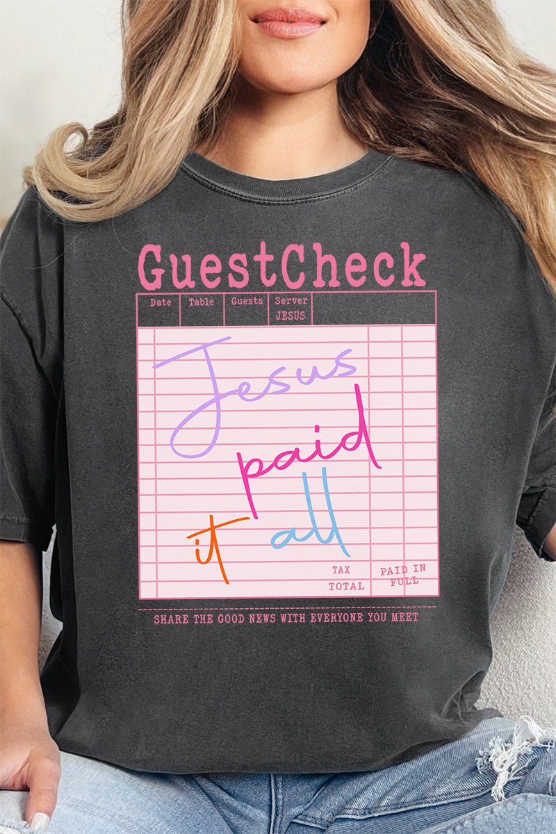Jesus Got The Check Comfort Colors Adult Ring - Spun Cotton Tee - Wholesale Accessory Market