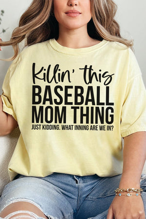 Killin' This Baseball Mom Thing Comfort Colors Adult Ring - Spun Cotton Tee - Wholesale Accessory Market