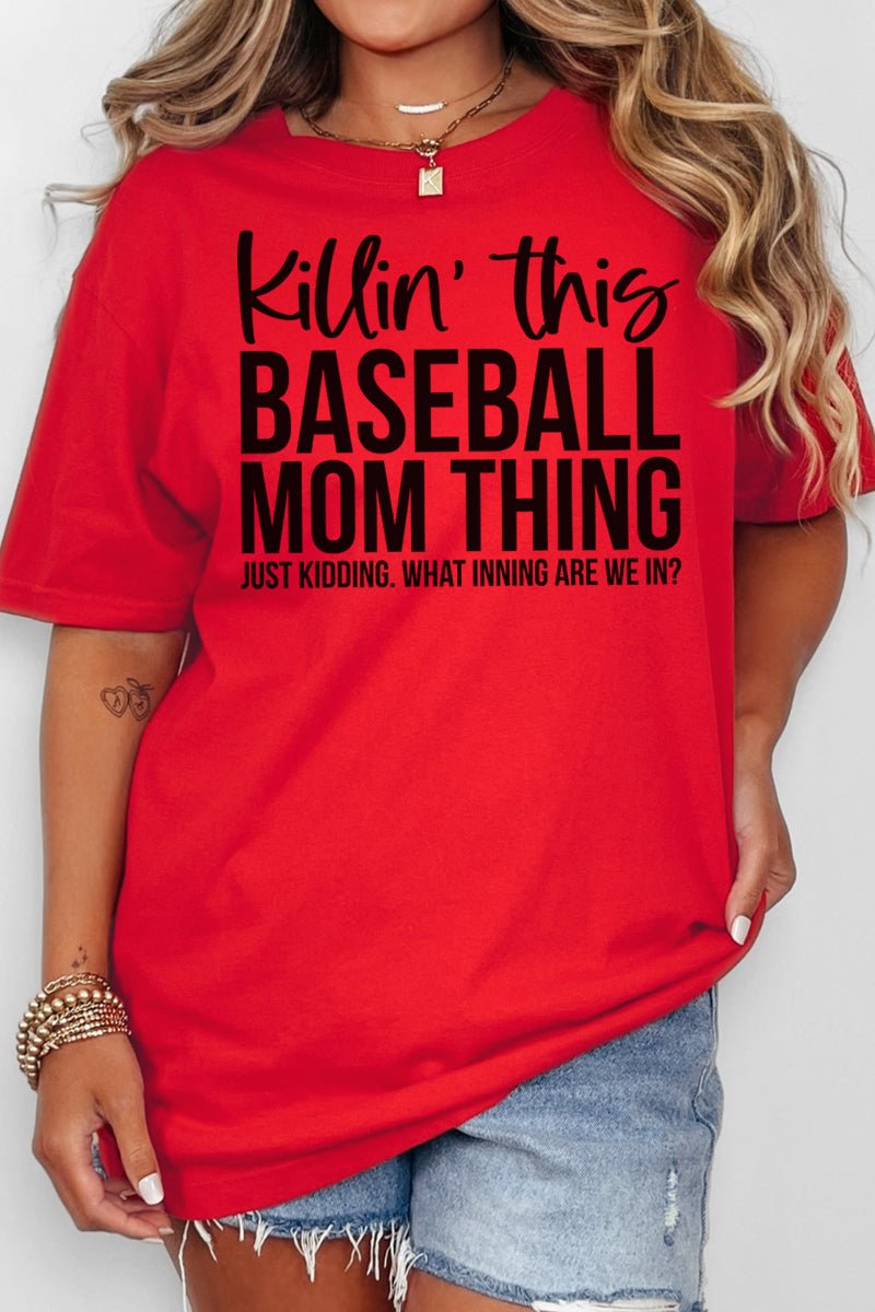 Killin' This Baseball Mom Thing Comfort Colors Adult Ring - Spun Cotton Tee - Wholesale Accessory Market