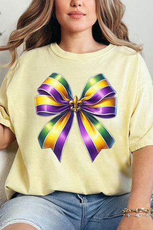 Mardi Gras Ribbon Comfort Colors Adult Ring - Spun Cotton Tee - Wholesale Accessory Market