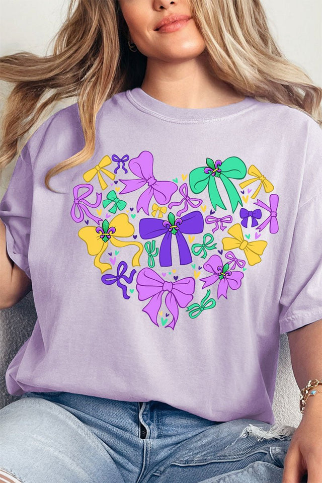 Mardi Magic Bows Comfort Colors Adult Ring - Spun Cotton Tee - Wholesale Accessory Market