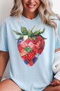 Patchwork Strawberry Comfort Colors Adult Ring - Spun Cotton Tee - Wholesale Accessory Market