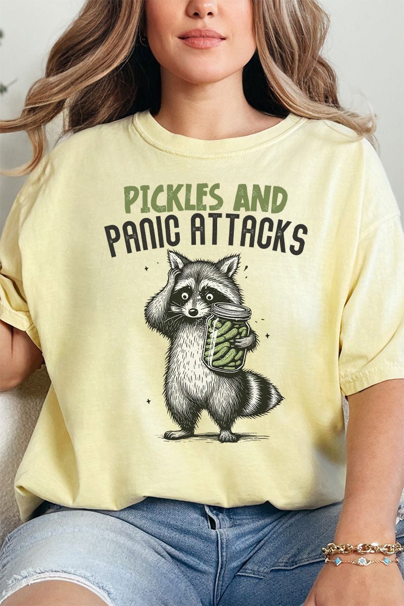 Pickles And Panic Attacks Comfort Colors Adult Ring - Spun Cotton Tee - Wholesale Accessory Market