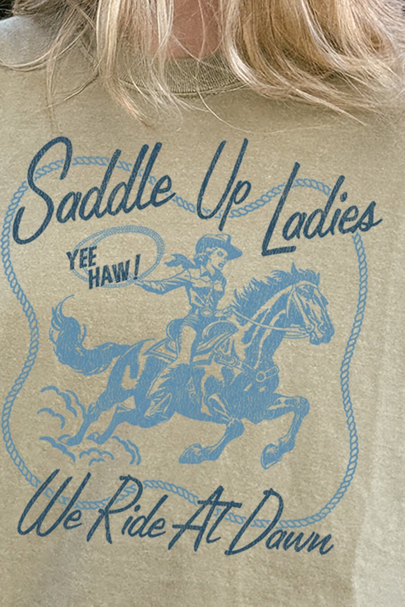 Saddle Up Ladies Comfort Colors Adult Ring - Spun Cotton Tee - Wholesale Accessory Market
