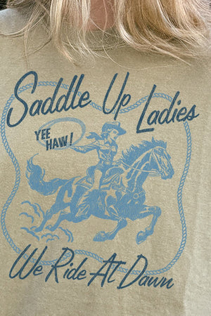Saddle Up Ladies Comfort Colors Adult Ring - Spun Cotton Tee - Wholesale Accessory Market