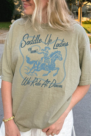 Saddle Up Ladies Comfort Colors Adult Ring - Spun Cotton Tee - Wholesale Accessory Market