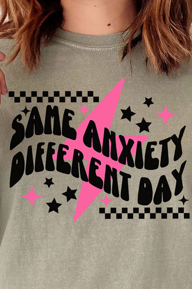 Same Anxiety Different Day Comfort Colors Adult Ring - Spun Cotton Tee - Wholesale Accessory Market