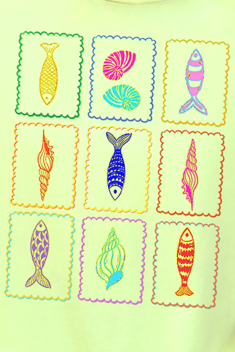 Sea Life Stamps Comfort Colors Adult Ring - Spun Cotton Tee - Wholesale Accessory Market
