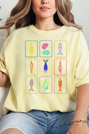 Sea Life Stamps Comfort Colors Adult Ring - Spun Cotton Tee - Wholesale Accessory Market