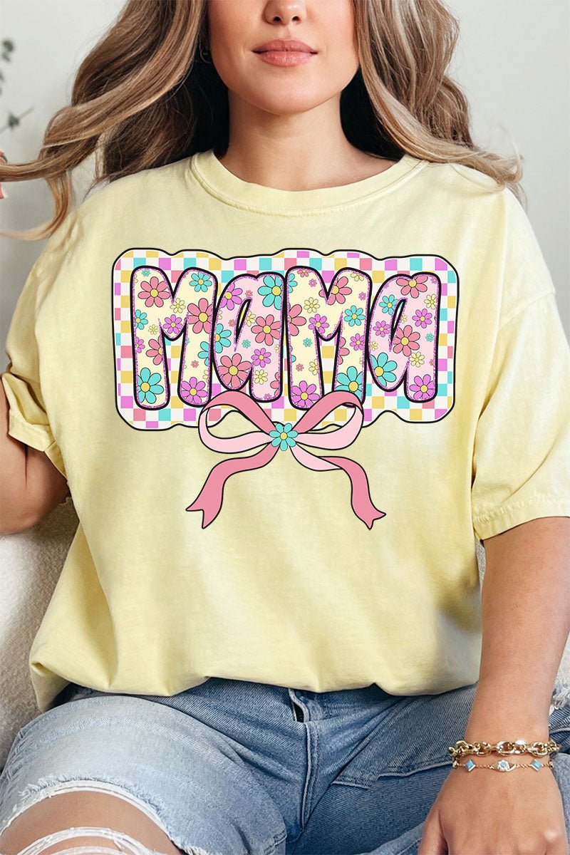 Spring Blooms Mama Comfort Colors Adult Ring - Spun Cotton Tee - Wholesale Accessory Market