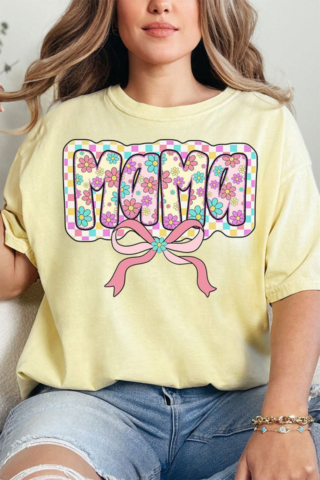 Spring Blooms Mama Comfort Colors Adult Ring - Spun Cotton Tee - Wholesale Accessory Market