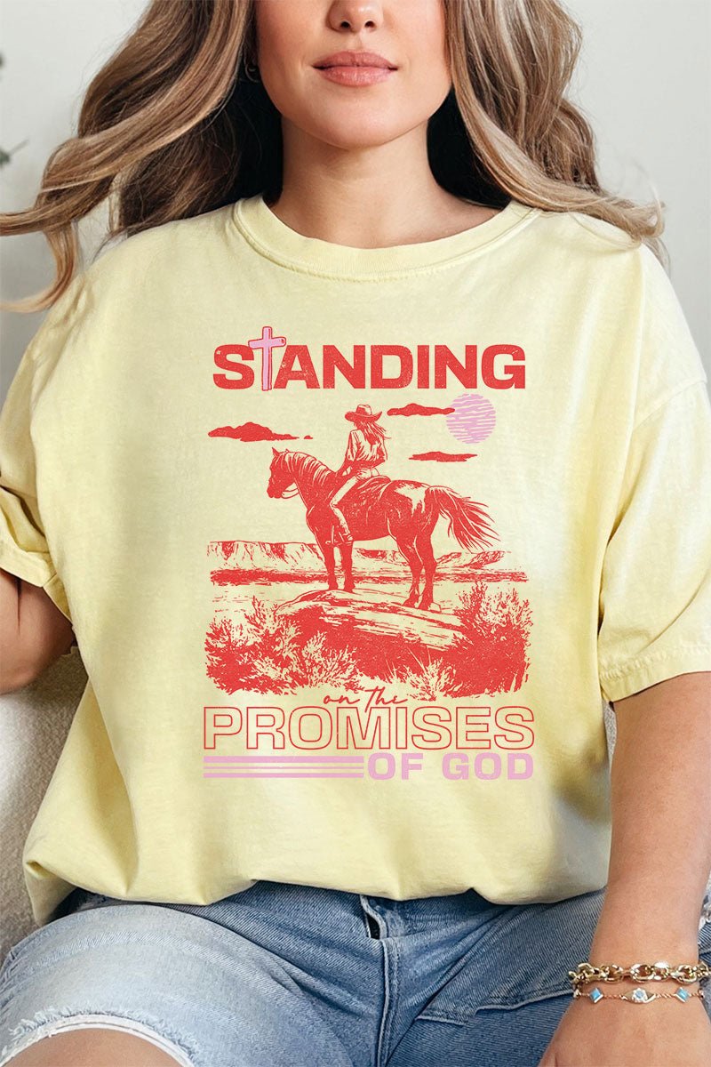Standing On The Promises Of God Comfort Colors Adult Ring - Spun Cotton Tee - Wholesale Accessory Market