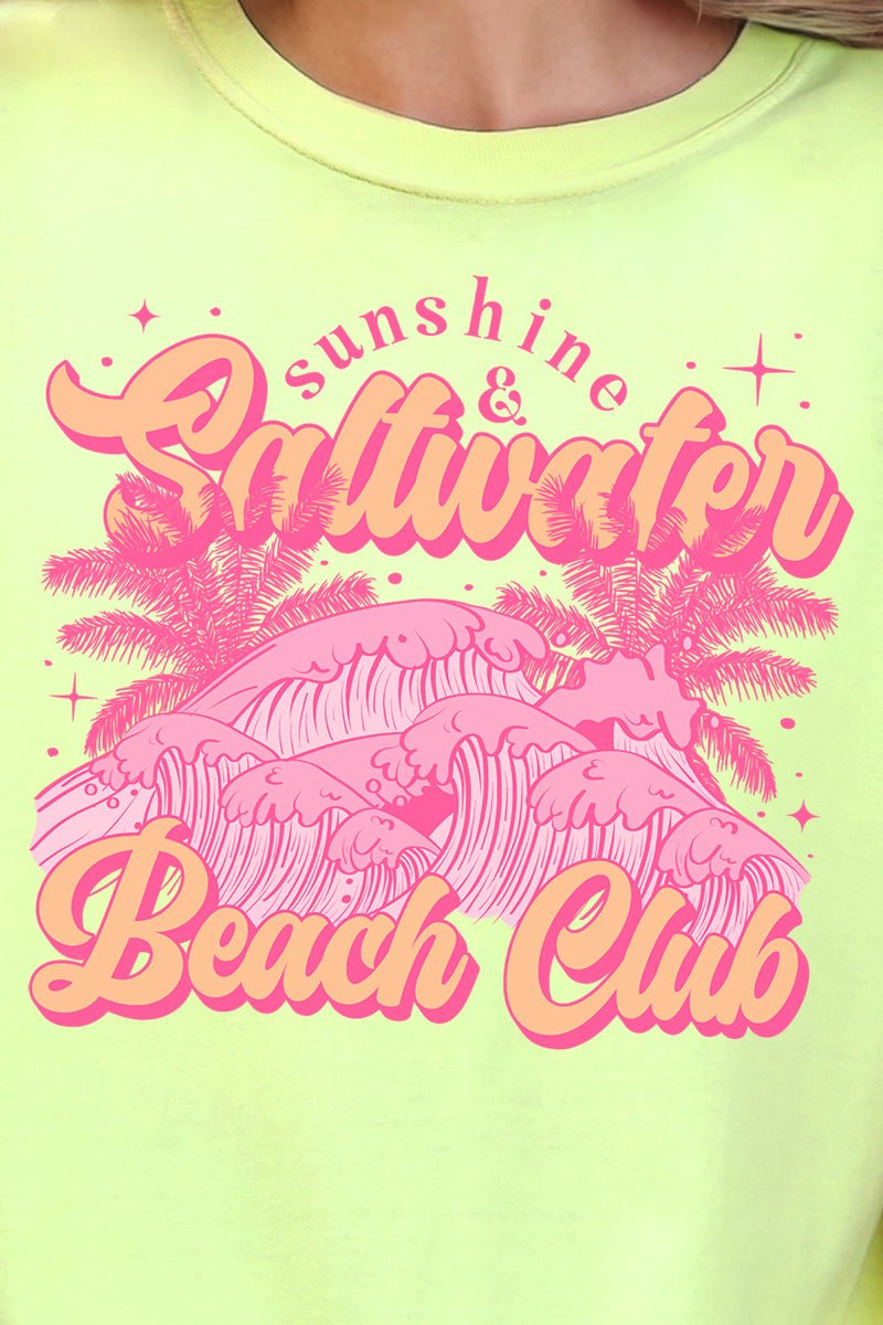 Sunshine & Saltwater Beach Club Comfort Colors Adult Ring - Spun Cotton Tee - Wholesale Accessory Market