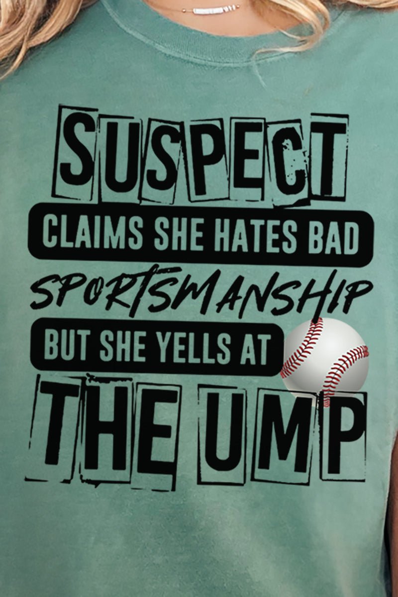 Suspect Yells At The Ump Comfort Colors Adult Ring - Spun Cotton Tee - Wholesale Accessory Market