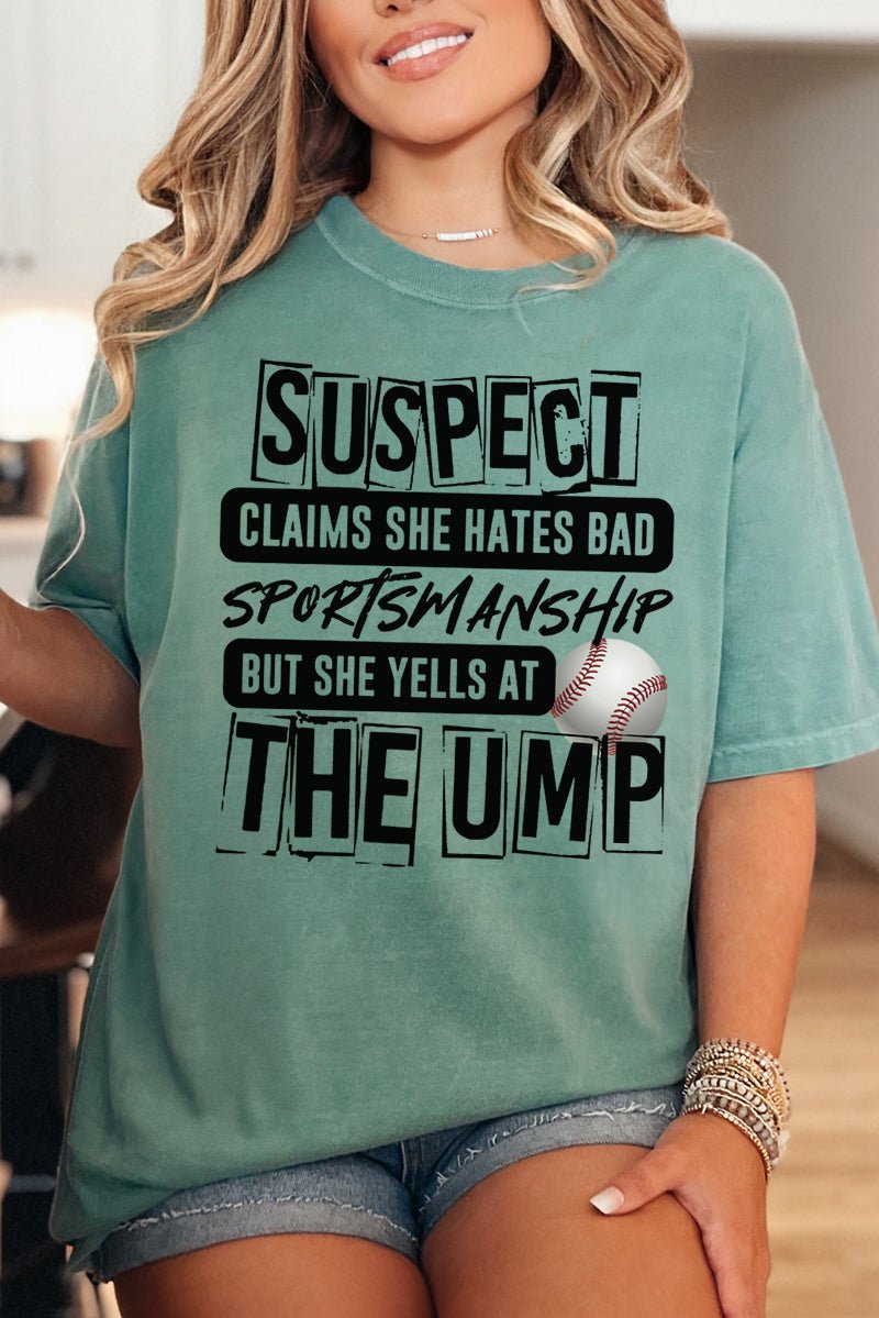 Suspect Yells At The Ump Comfort Colors Adult Ring - Spun Cotton Tee - Wholesale Accessory Market