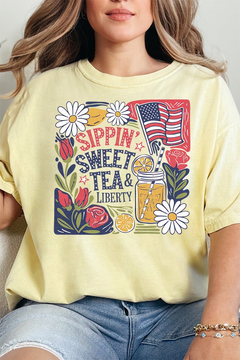 Sweet Tea & Liberty Comfort Colors Adult Ring - Spun Cotton Tee - Wholesale Accessory Market