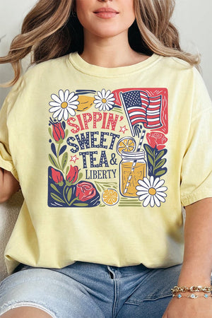 Sweet Tea & Liberty Comfort Colors Adult Ring - Spun Cotton Tee - Wholesale Accessory Market