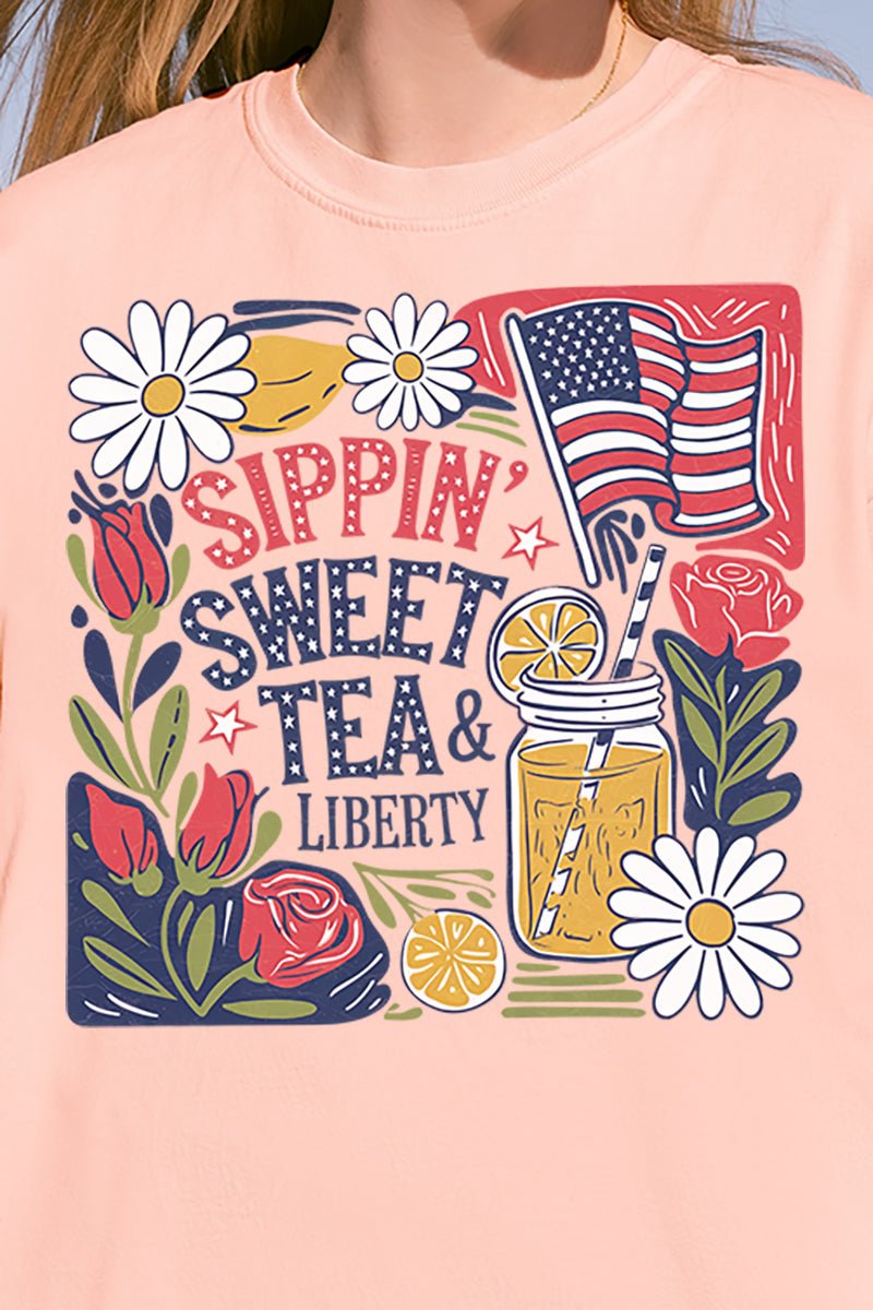 Sweet Tea & Liberty Comfort Colors Adult Ring - Spun Cotton Tee - Wholesale Accessory Market