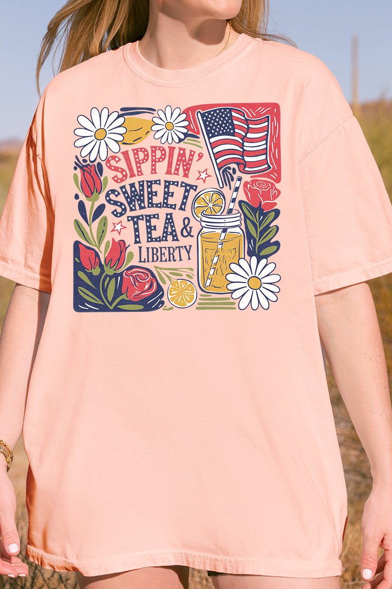 Sweet Tea & Liberty Comfort Colors Adult Ring - Spun Cotton Tee - Wholesale Accessory Market