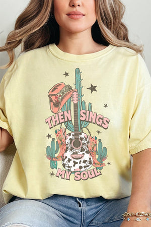 Western Then Sings My Soul Comfort Colors Adult Ring - Spun Cotton Tee - Wholesale Accessory Market
