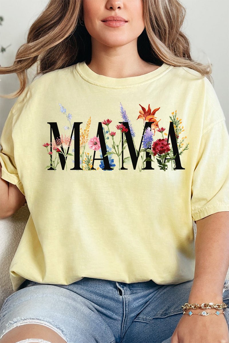 Wildflowers Mama Comfort Colors Adult Ring - Spun Cotton Tee - Wholesale Accessory Market