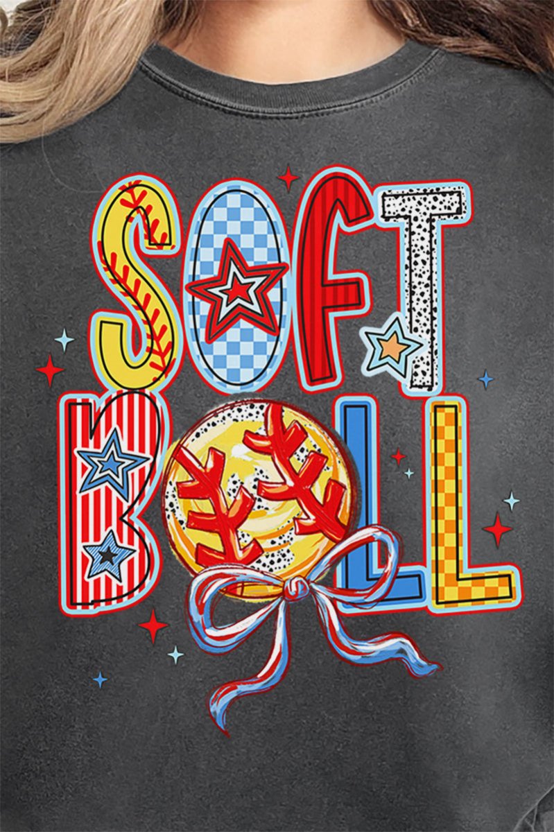 All Things Softball Doodle Comfort Colors Adult Ring - Spun Cotton Tee - Wholesale Accessory Market