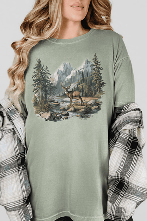 Alpine Deer Comfort Colors Adult Ring - Spun Cotton Tee - Wholesale Accessory Market