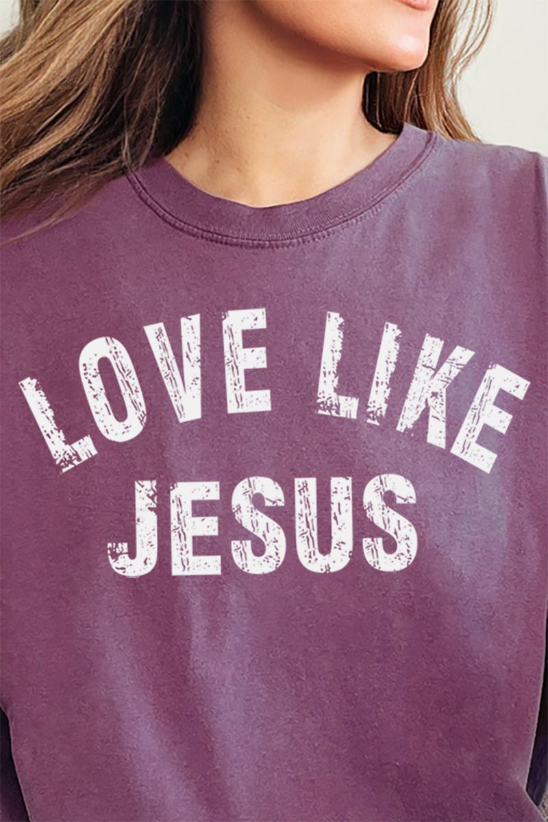 Arched Love Like Jesus Comfort Colors Adult Ring - Spun Cotton Tee - Wholesale Accessory Market