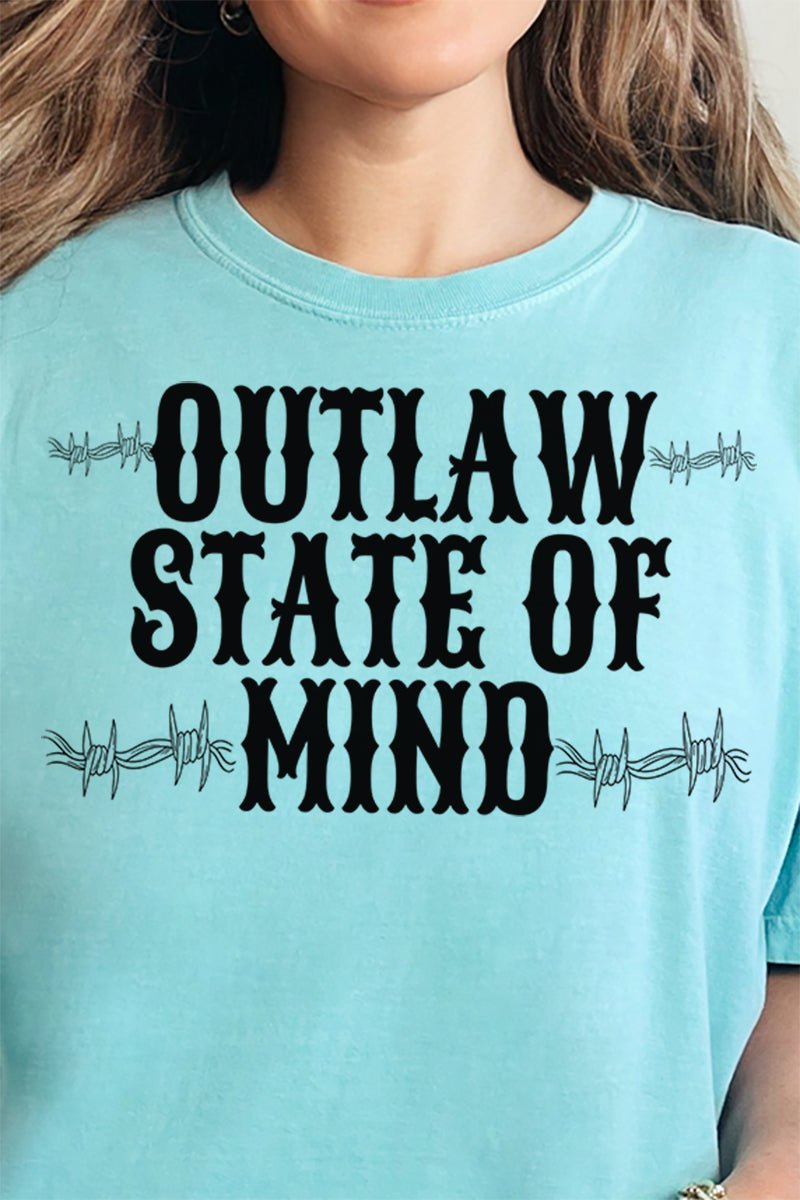 Barbed Wire Outlaw Comfort Colors Adult Ring - Spun Cotton Tee - Wholesale Accessory Market