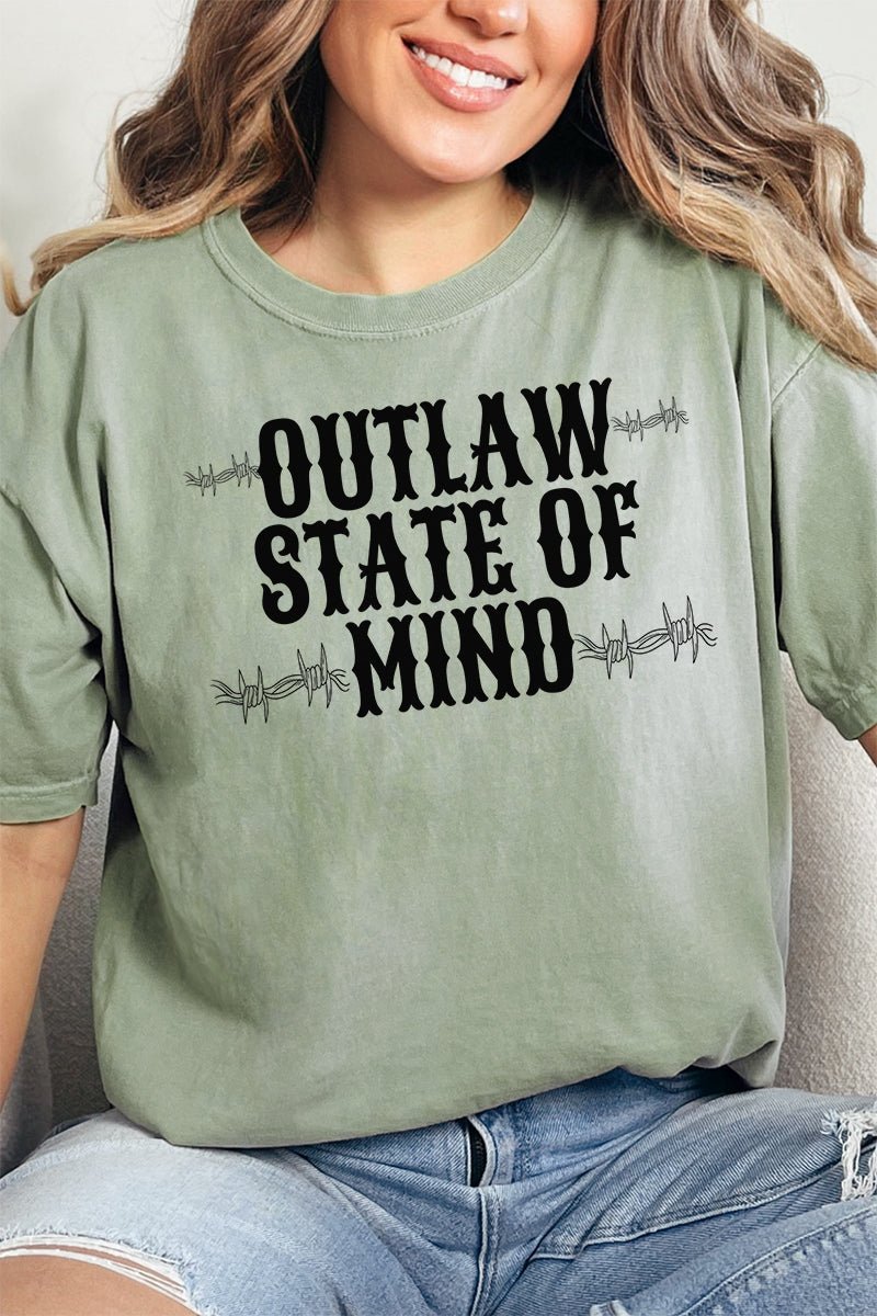 Barbed Wire Outlaw Comfort Colors Adult Ring - Spun Cotton Tee - Wholesale Accessory Market
