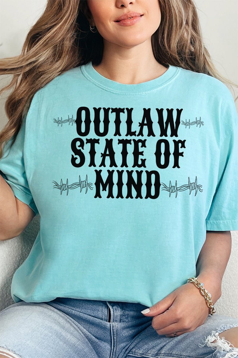 Barbed Wire Outlaw Comfort Colors Adult Ring - Spun Cotton Tee - Wholesale Accessory Market