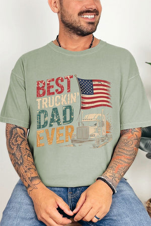 Best Truckin' Dad Ever Comfort Colors Adult Ring - Spun Cotton Tee - Wholesale Accessory Market