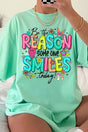 Be The Reason Someone Smiles Comfort Colors Adult Ring - Spun Cotton Tee - Wholesale Accessory Market
