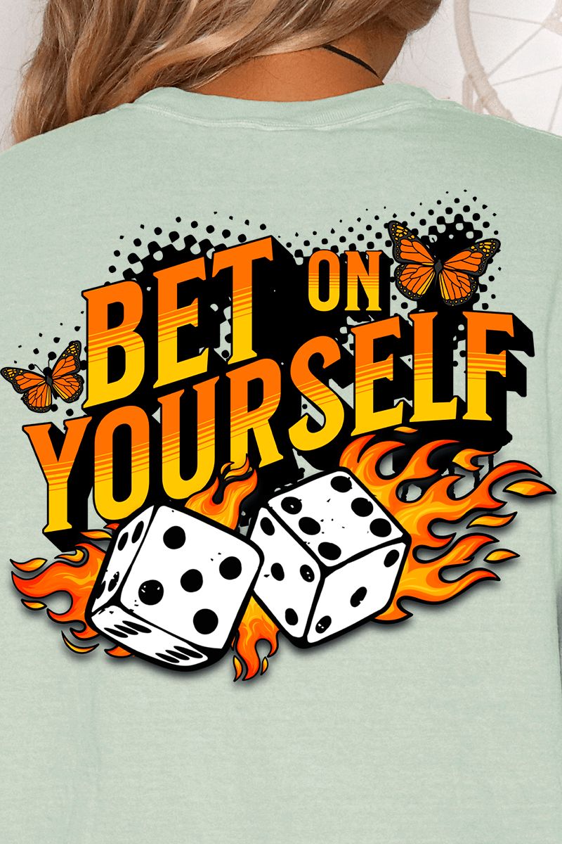 Bet On Yourself Front & Back Comfort Colors Adult Ring - Spun Cotton Tee - Wholesale Accessory Market