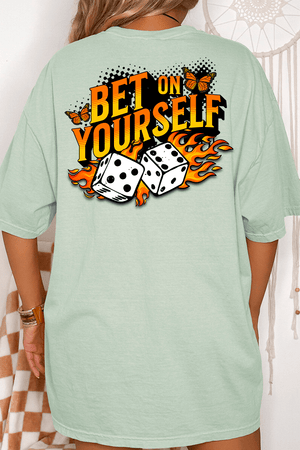 Bet On Yourself Front & Back Comfort Colors Adult Ring - Spun Cotton Tee - Wholesale Accessory Market