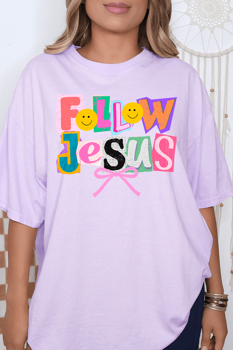 Bold Follow Jesus Comfort Colors Adult Ring - Spun Cotton Tee - Wholesale Accessory Market