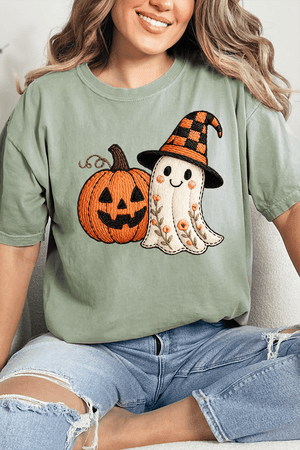 Boo - tiful Stitches Faux Embroidery Comfort Colors Adult Ring - Spun Cotton Tee - Wholesale Accessory Market
