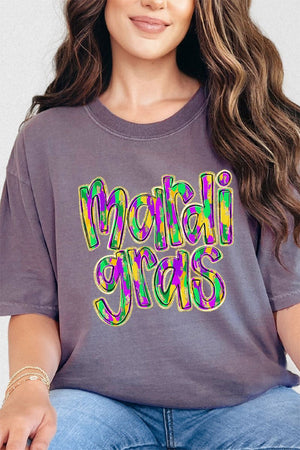 Brushed Mardi Gras Comfort Colors Adult Ring - Spun Cotton Tee - Wholesale Accessory Market