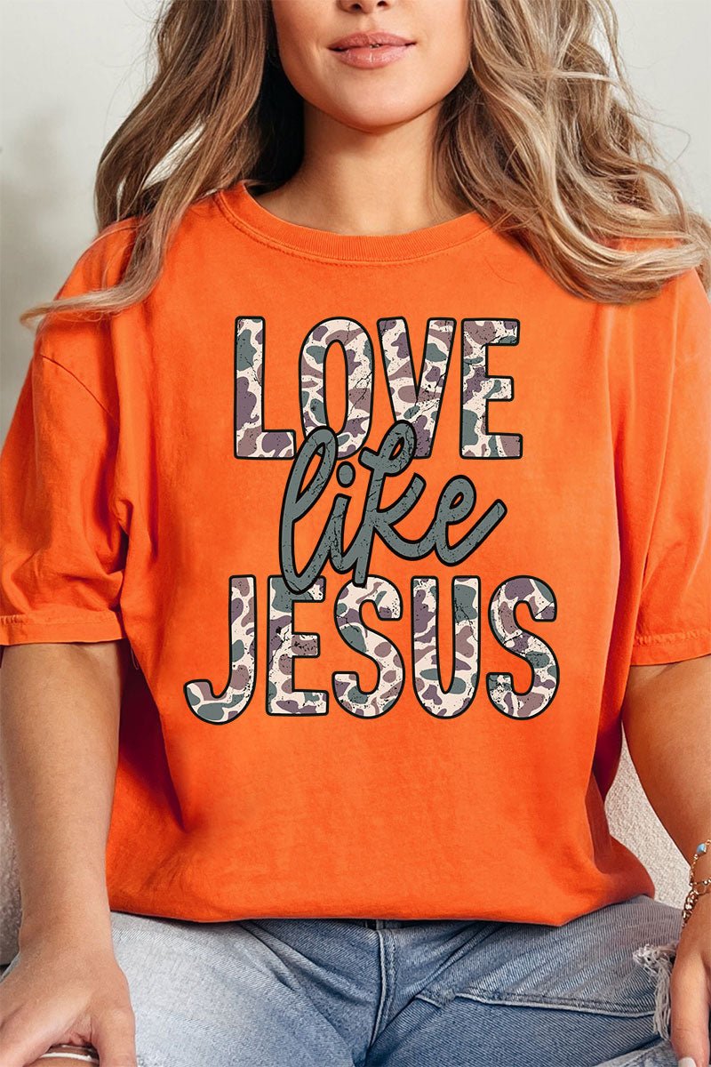Camo Love Like Jesus Comfort Colors Adult Ring - Spun Cotton Tee - Wholesale Accessory Market
